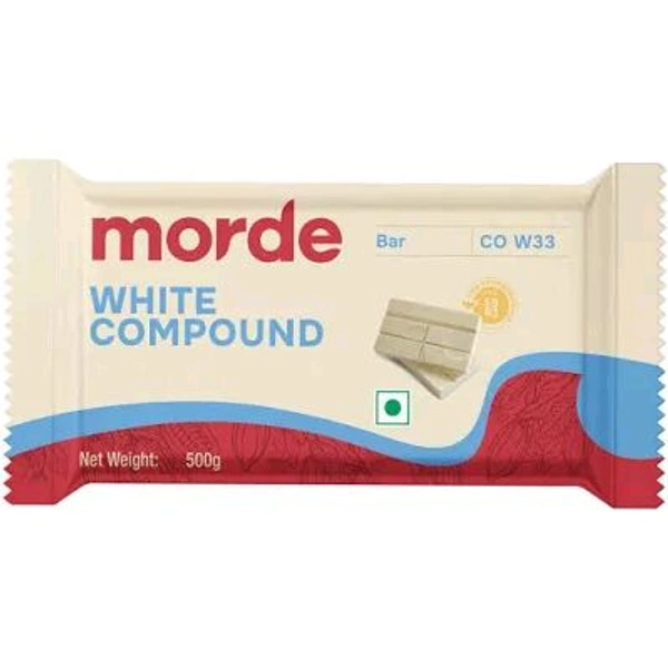 வைட் காம்பௌண்ட் சாக்லேட் (மோர்டெ பிராண்ட்) / White Compound Chocolate Bar (Morde Brand) - 500 Gms