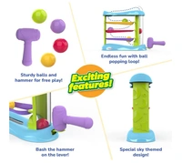 Funskool Giggles Bash & Pop Slide Tower - Hammer Toy with 4 Colorful Balls | Motor Skills Activity Toy for Toddlers 18+ Months Delivery Time: 2-3 Days
