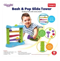 Funskool Giggles Bash & Pop Slide Tower - Hammer Toy with 4 Colorful Balls | Motor Skills Activity Toy for Toddlers 18+ Months Delivery Time: 2-3 Days