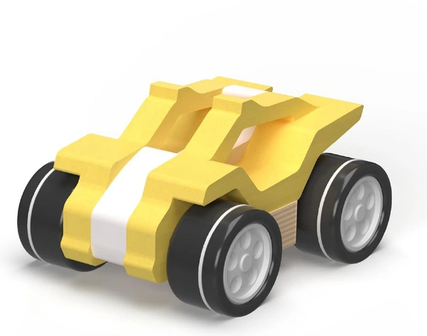 Giggles Funskool Wood'e Buggy - Premium Wooden Toy Car for Kids 18+ Months | Eco-Friendly & Safe Delivery Time: 2-3Days