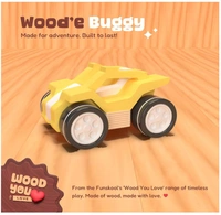 Giggles Funskool Wood'e Buggy - Premium Wooden Toy Car for Kids 18+ Months | Eco-Friendly & Safe Delivery Time: 2-3Days