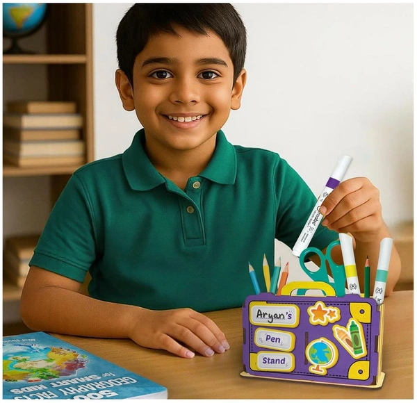 Imagimake DIY Wood Art Mega Pack - Make 3 Photo Frames, Pen Stand & Bird House | Painting & Colouring Craft Kit for Kids 5+ Years Delivery Time: 2-3Days