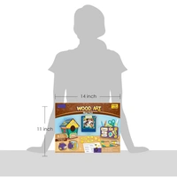 Imagimake DIY Wood Art Mega Pack - Make 3 Photo Frames, Pen Stand & Bird House | Painting & Colouring Craft Kit for Kids 5+ Years Delivery Time: 2-3Days