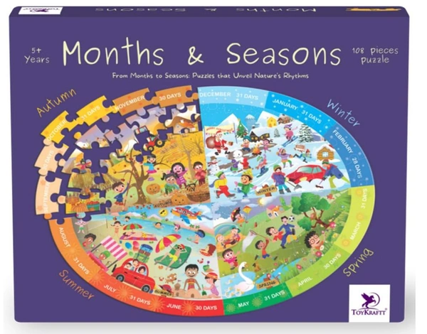 TOYKRAFTT Montessori Puzzles for Kids - Educational Toddler Puzzles for Boys & Girls 3-5 Years | Learning Games Delivery Time: 2-3Days