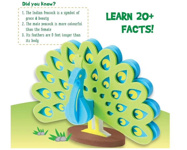 Imagimake Foam Mapology National Symbols of India - Construction Set - Make 7 Models | Educational Toy for Kids 5+ Years Delivery Time: 2-3Days