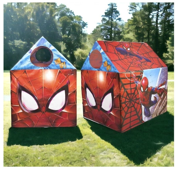 Cartoon Theme Kids Play Tent House - Indoor & Outdoor Tent Toy for Toddlers 2-6 Years (Red)