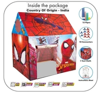 Cartoon Theme Kids Play Tent House - Indoor & Outdoor Tent Toy for Toddlers 2-6 Years (Red)