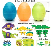 Imagimake Mapology Glow In The Dark Dinos & Egg - Set of 3 Eggs | 3D Dinosaur Puzzle for Kids 5-9 Years Delivery Time: 2-3Days