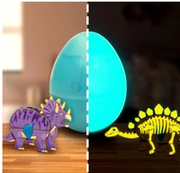 Imagimake Mapology Glow In The Dark Dinos & Egg - Set of 3 Eggs | 3D Dinosaur Puzzle for Kids 5-9 Years Delivery Time: 2-3Days