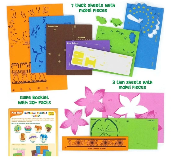 Imagimake Foam Mapology National Symbols of India - Construction Set - Make 7 Models | Educational Toy for Kids 5+ Years Delivery Time: 2-3Days