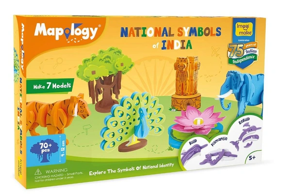 Imagimake Foam Mapology National Symbols of India - Construction Set - Make 7 Models | Educational Toy for Kids 5+ Years Delivery Time: 2-3Days