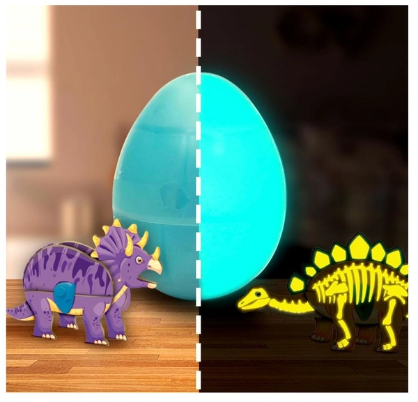 Imagimake Mapology Glow in The Dark Dinos & Egg - 3D Dinosaur Puzzle for Kids 5+ Years | Build & Play Delivery Time: 2-3Days