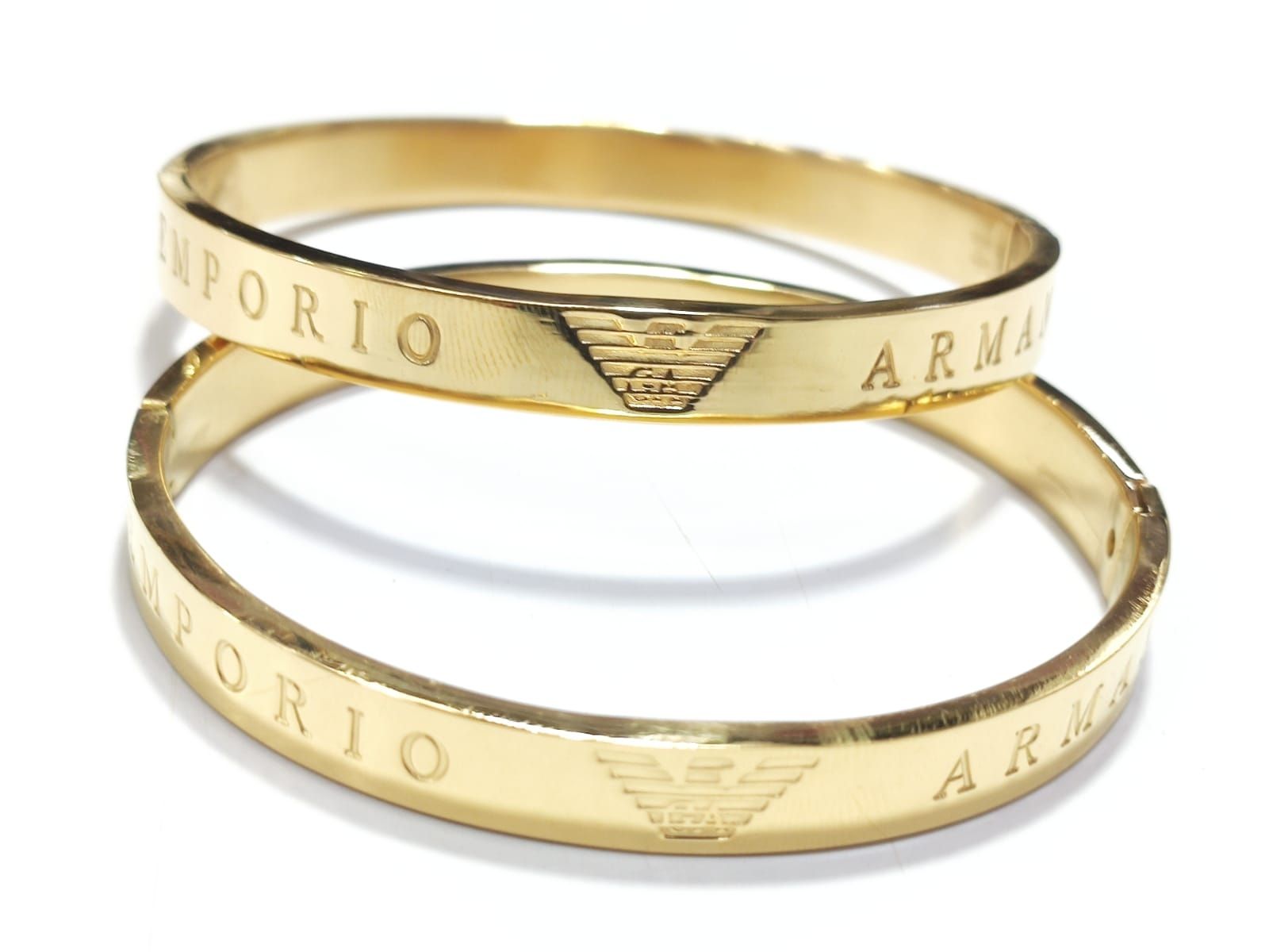 Stainless Steel Armani Gold Shining Bracelet For Mens And Boys