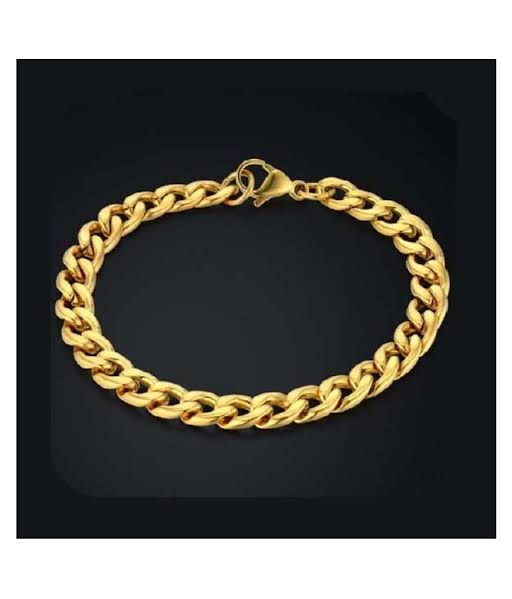 Buy Yellow Chimes Gold Stainless Steel Link Chain Dual Curb Bracelets for  Men and Boys Online at Best Prices in India - JioMart.