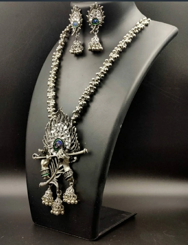 Krishna Basuri Morpanhk Necklace With Earing