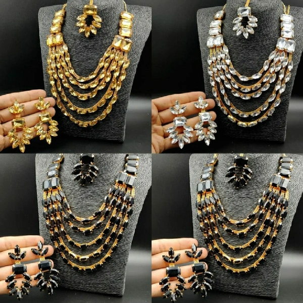 Diamond Neckpeice With Earing & Tika