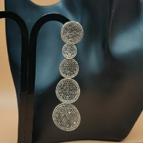 Circle 5 Layer Silver Earing