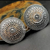 Siver Golden Circle Earing