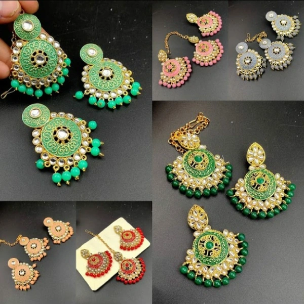 Premium Material Latest Design Earing With Tika