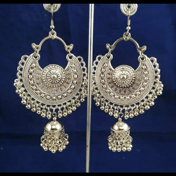 Silver Oxidized Desinger Earing