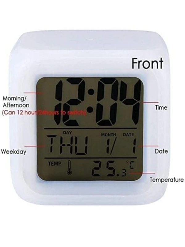 Zovuta Colour Changing Clock Pack Of 1