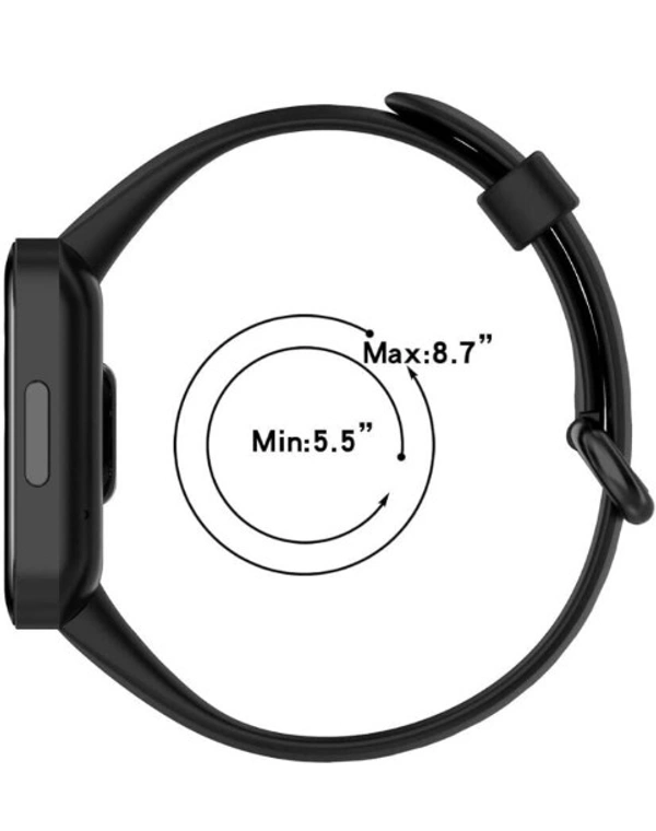 ACESHLEY Silicone Band Strap for Redmi Watch 2 Lite, Redmi GPS Watch Only (Smart Watch NOT Included) (Black)