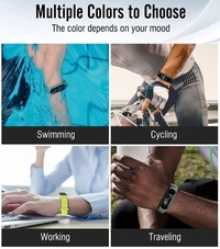 Marklif mi Strap Band for Xiaomi mi Band 3/ mi Band 4 Wristbands Replacement Accessories Silicone Straps Multicolor - Black, Blue, Green, Grey, Red (Pack of 1, Tracker NOT Included) - Ultramarine
