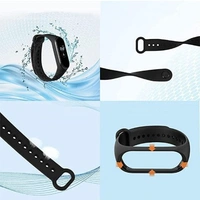 Marklif mi Strap Band for Xiaomi mi Band 3/ mi Band 4 Wristbands Replacement Accessories Silicone Straps Multicolor - Black, Blue, Green, Grey, Red (Pack of 1, Tracker NOT Included) - Ultramarine