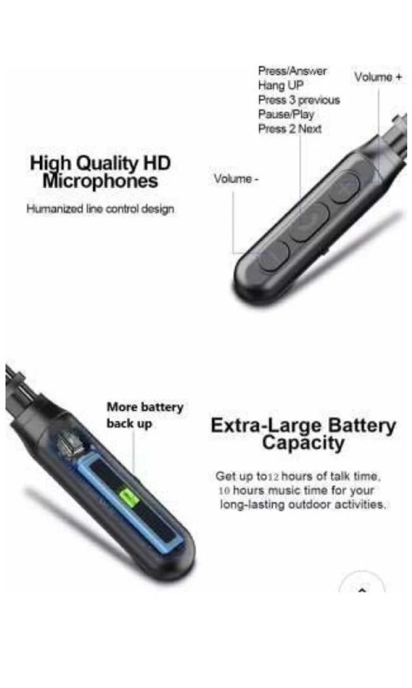 Fulfill B11 Bluetooth Headset Water Proof  - Black