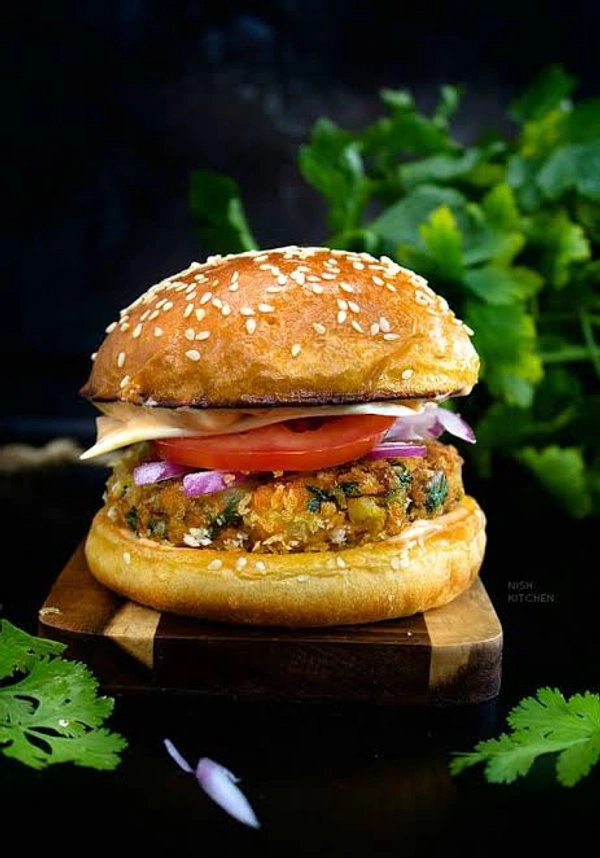 (De Medrid) Aloo Tikki Burger - Single