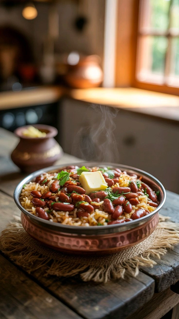 (Maashu) Rajma Chawal With Butter