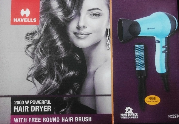 Havells HD3276 2000W Hair Dryer - India, Blue, HSN CODE 8516