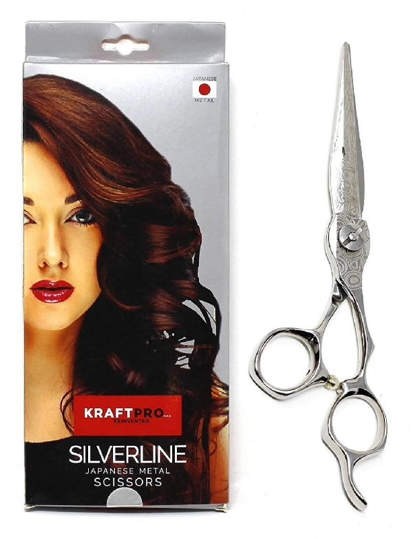 Kraftpro Silverline Scissor  - Korea, Silver, HSN CODE 8213, 6.0 , Non Returnable