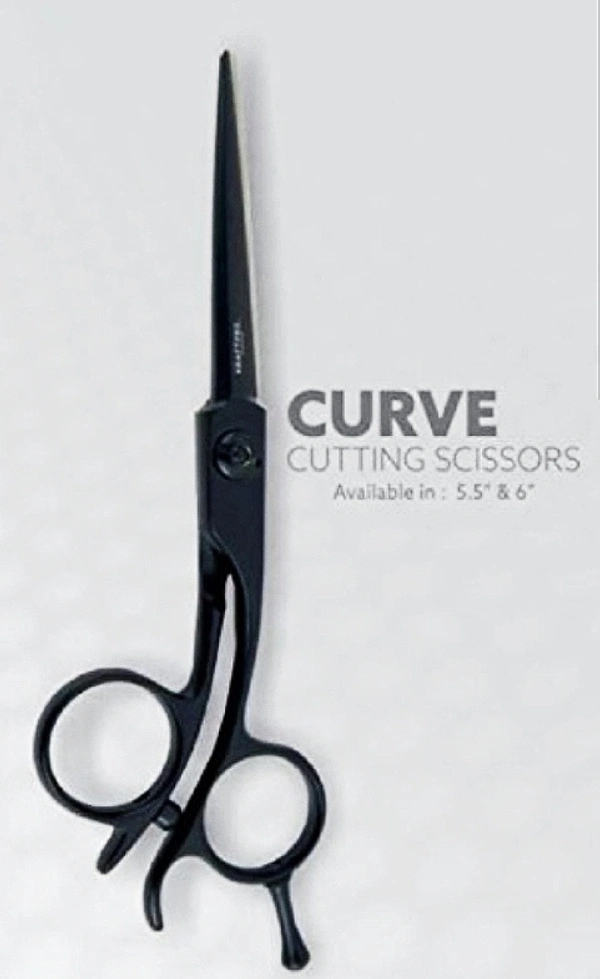 Kraftpro Curve Scissor - Korea, Black, 5.5, HSN CODE 8213, Non Returnable