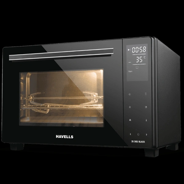 Havells OTG 35 LTR DIGI BLACK 1700W - Black, China, 8516, Customer Care No.08045 77 1313 Email-id:customercare@havells.com, 7 Days, 35L, 2 Years Manufacturers
