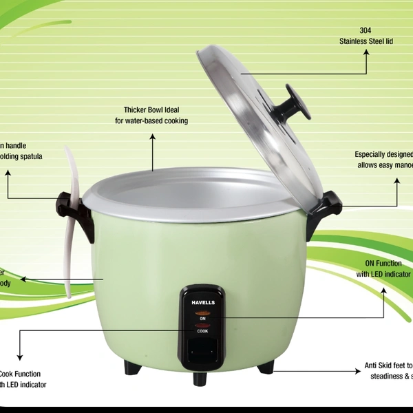 Havells Eeaso 1.8 Ltr  - China, 8516, 7 Days, 1.8L, 2 Years Manufacturers, Customer Care No.08045 77 1313 Email-id:customercare@havells.com  