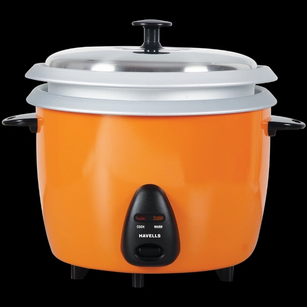Havells Riso plus 2.8 ltr 2 bowl - Orange, China, 8516, Customer Care No.08045 77 1313 Email-id:customercare@havells.com, 7 Days, 2.8L, 2 Years Manufacturers