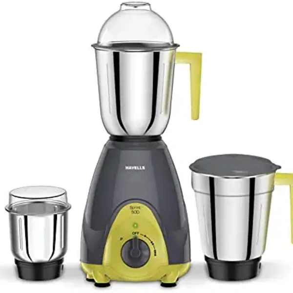 Havells SPRINT GREY 3 JAR 500 W MIXER GRINDER - India, 8509, Customer Care No.08045771313 Email-id: customercare@havells.com, 7 Days, 5 YEARS ON MOTOR 2 YEARS ON BODY