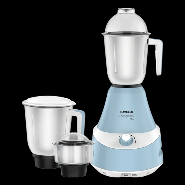 Havells ENERGIA BLUE 3 JAR 750 W MIXER GRINDER - Customer Care No.08045 77 1313 Email-id: customercare@havells.com , India, 8509, 7 Days, 5 YEARS ON MOTOR 2 YEARS ON BODY