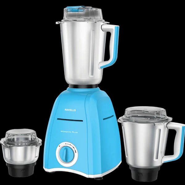Havells MOMENTA PLUS BLUE 3 JAR 750 W MIXER GRINDER - Blue, India, Customer Care No.08045 77 1313 Email-id: customercare@havells.com  , 8509, 7 Days, 5 YEARS ON MOTOR 2 YEARS ON BODY