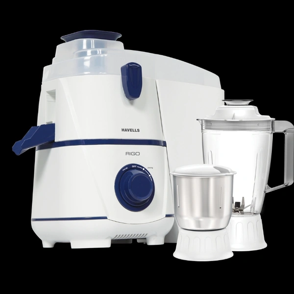 Havells RIGOJMG 2 JAR WHITE-DARK BLUE 500W Mixer Grinder - Dark Blue, India, Customer Care No.08045 77 1313 Email-id: customercare@havells.com  , 8509, 7 Days, 5 YEARS ON MOTOR 2 YEARS ON BODY