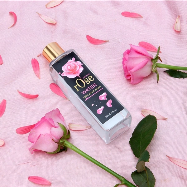 UNO TOUCH Organic Rose Water 200 ML. - India, Transparent, 200ml, Non Returnable, Phone: +91 9820957825, Email: unotouch@unotouch.com, Organically grown rose flowers, distilled water, Non Returnable, 250g, 3303, 5 Star