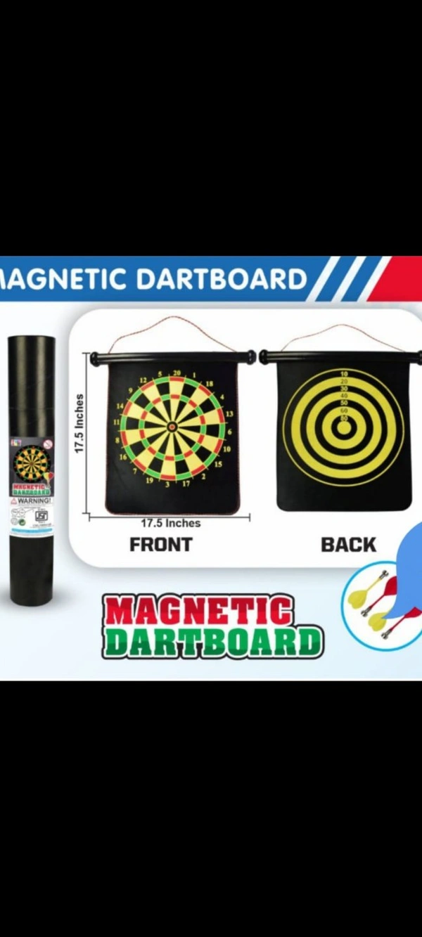 Magnetic Dart Board - 5+, Choking Hazard. Contains small parts., India, 17.5X17.5inch