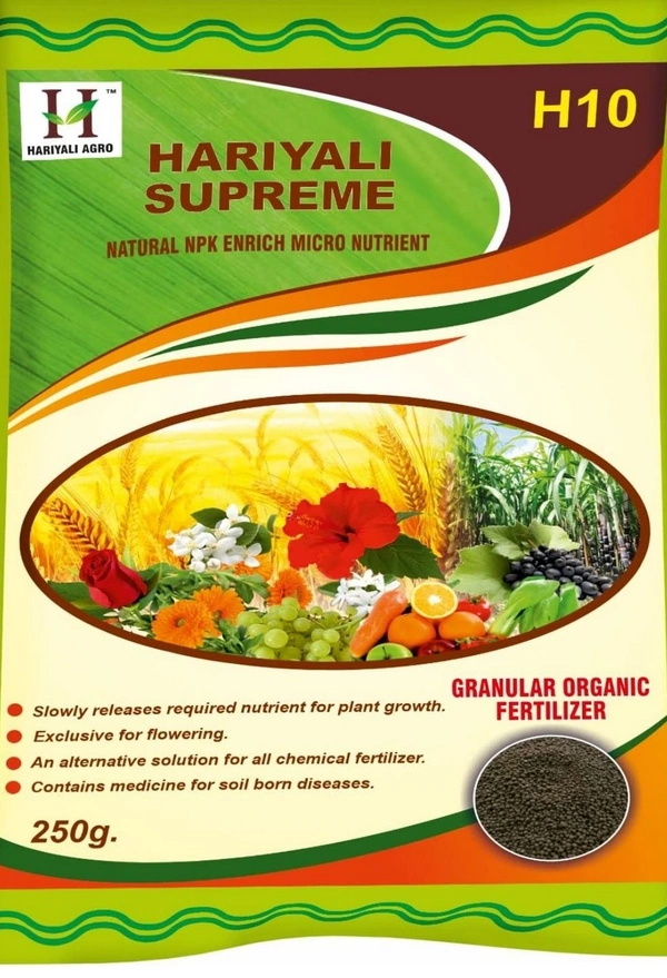 Hariyali Agro Hariyali Supreme Granular Organic Fertilizer - 750 GM  - India, Non Returnable