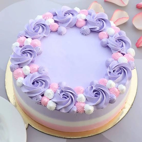 Birthday Cake With balloons ,candles, Birthday Caps, And Snow Shot