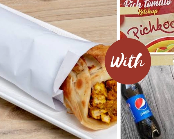 Dubble Egg Chicken Roll With Cold Drink