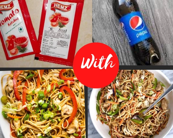 Chicken Chow Main With Cold Drink