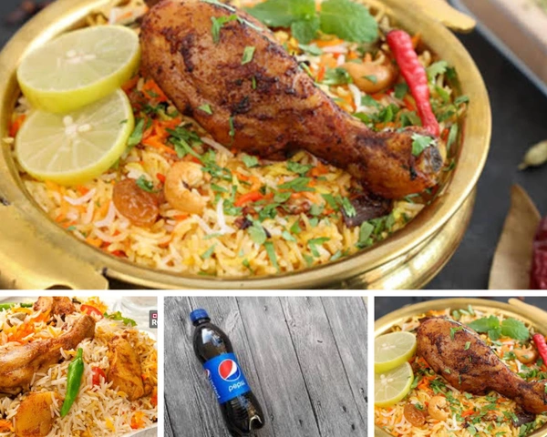 Chicken Dum Biryani With Cold Drink