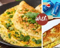Egg Omelet With Cold Drink