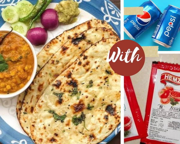 1 Piece Butter Naan,Egg Tadaka And Cold Drink